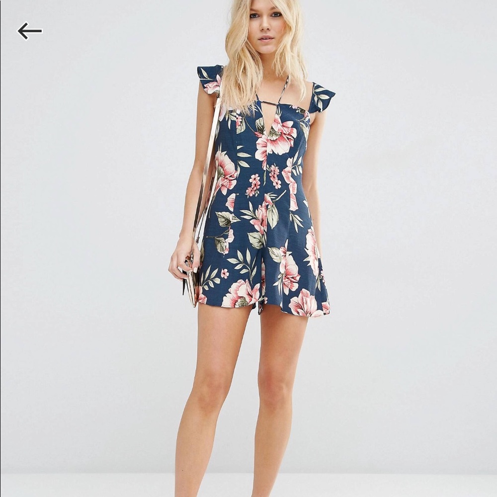ASOS floral tropical romper